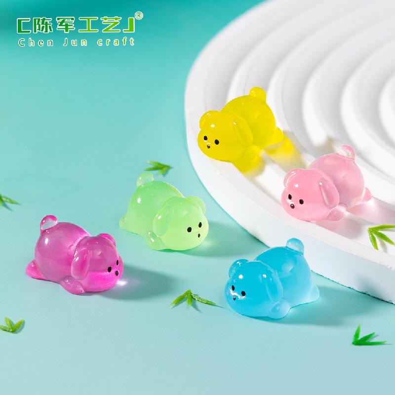 Tiểu cảnh cún mập phát sáng DIY, phụ kiện tiểu cảnh mini garden treo bàn resin cute (ZC-1403)