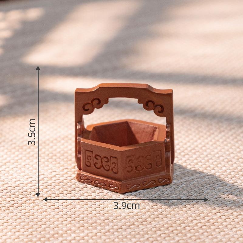 微景观创意古风食盒篮子模型 娃娃屋diy装饰品配件微缩迷你小摆件