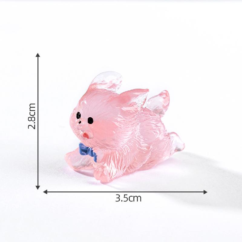 微景观创意夜光风雨小狗萌粒园艺造景 DIY装饰品挂配件迷你小摆件