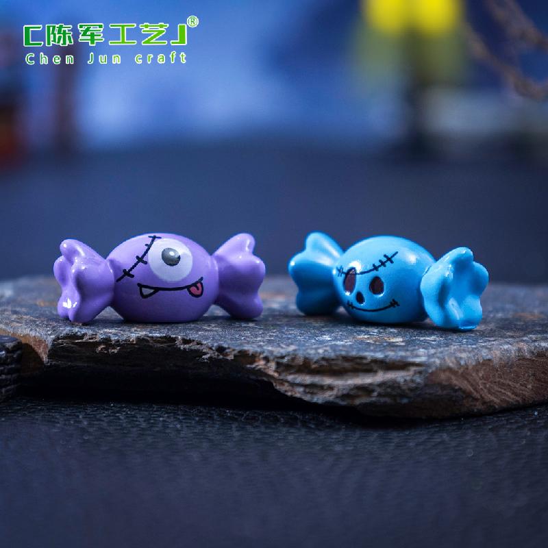 跨境外贸微景观创意南瓜骷髅糖果萌粒 DIY装饰配件迷你桌面小摆件