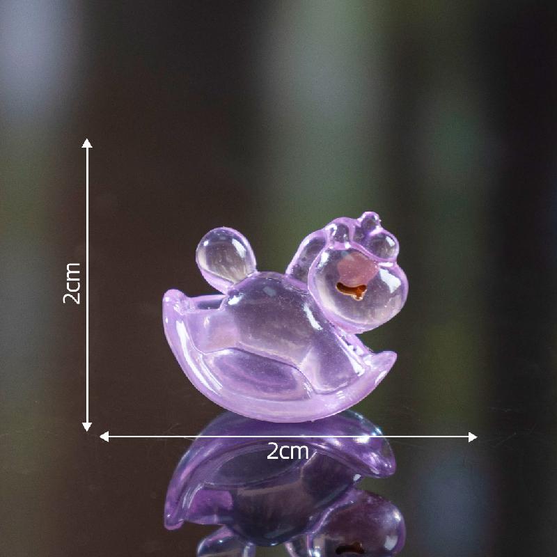 跨境微景观创意夜光彩虹摇摇马萌粒 DIY装饰品配件迷你树脂小摆件