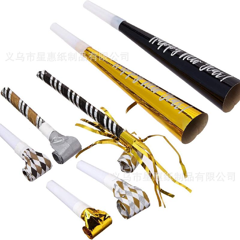 Đạo cụ tiệc Tết - mũ lễ hội, băng đô, kèn, và kim tuyến, lý tưởng cho trang trí không gian và tạo không khí vui vẻ cho các bữa tiệc.