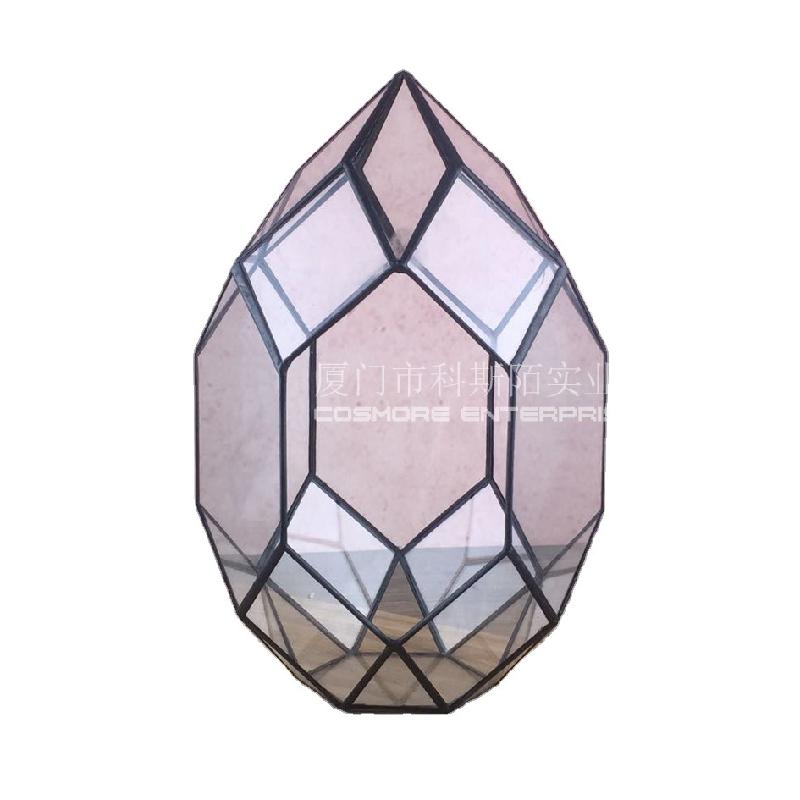 DG-34 Những viên đá không đều, cây thực vật nhỏ, thảo mộc, cảnh quan nhỏ, thủy tinh không đều, hoa trịnh trọng vĩnh cửu, hộp nhà cửa sỉ