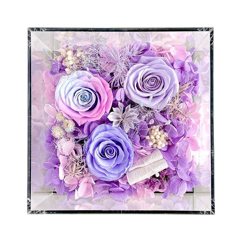 Hộp mica hoa hồng vĩnh cửu quà Valentine Ngày của Mẹ (HK-89)