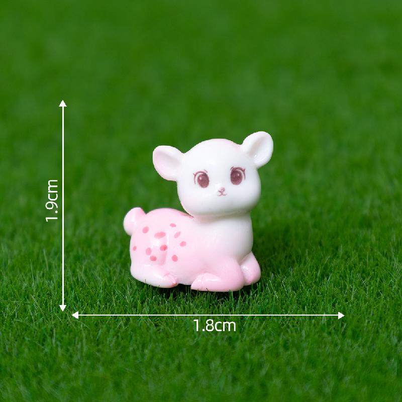 微景观创意如意鹿鹿公仔园艺造景 DIY装饰品挂配件迷你树脂小摆件