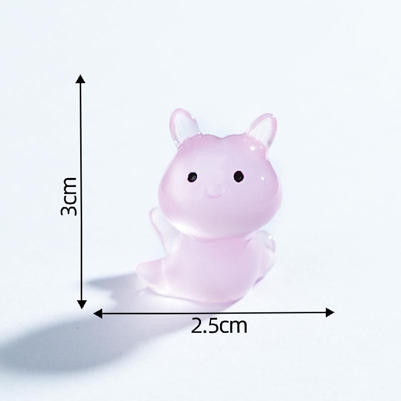 微景观创意夜光萌萌小动物蜗牛海兔 DIY装饰品配件迷你桌面小摆件