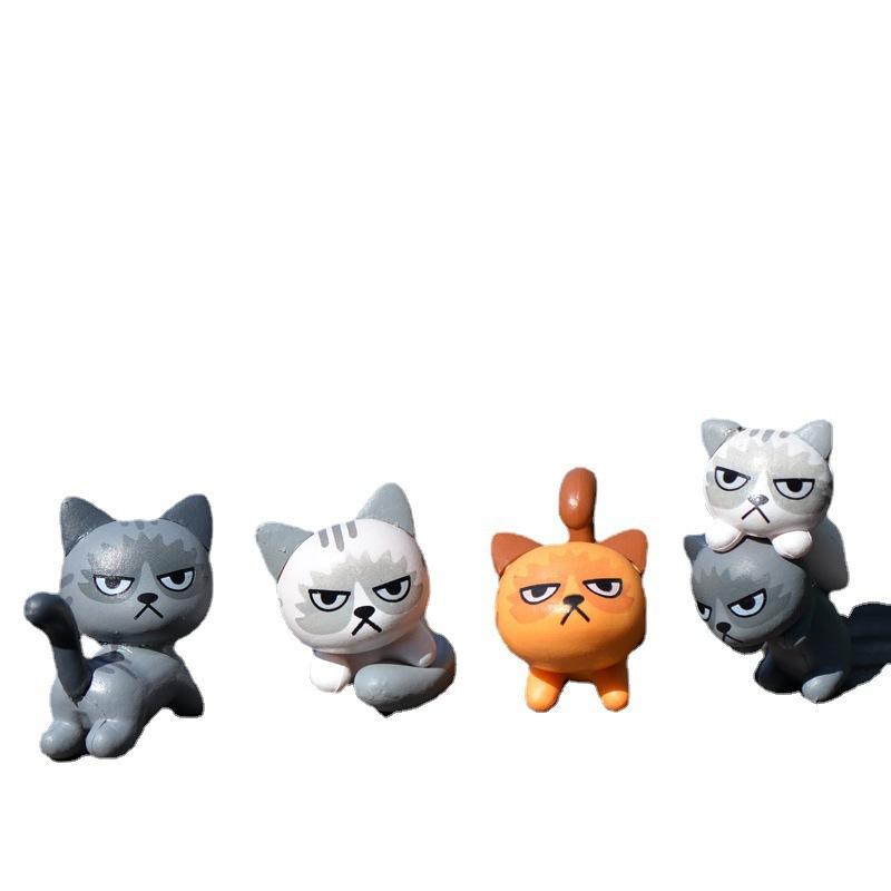 苔藓微景观 多肉植物摆件 玩偶摆件 不爽猫 DIY材料创意小摆件