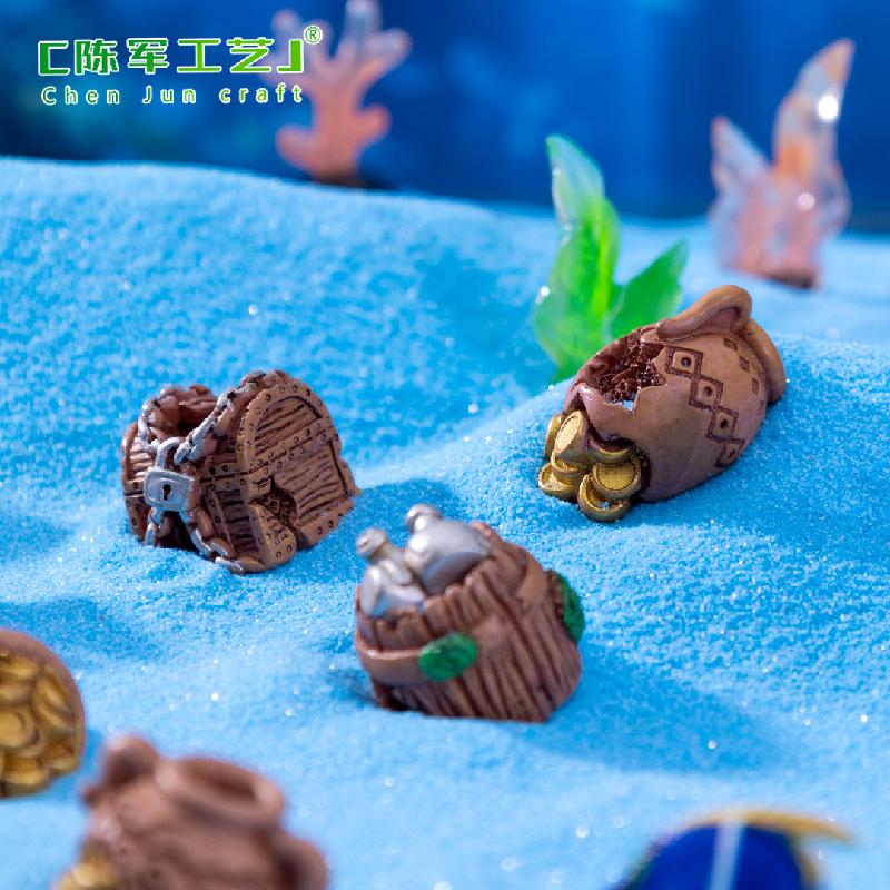 微景观创意金币海底沉物宝藏系列 鱼缸造景DIY装饰品挂配件小摆件