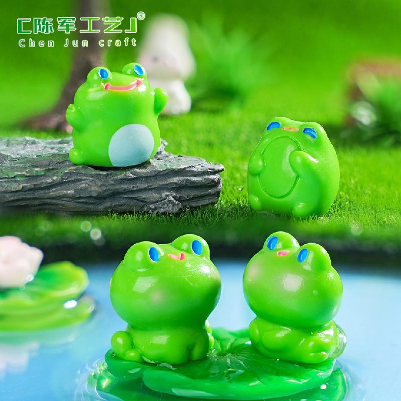 苔藓微景观创意可爱大眼蛙鱼缸造景 DIY装饰品配件迷你桌面小摆件