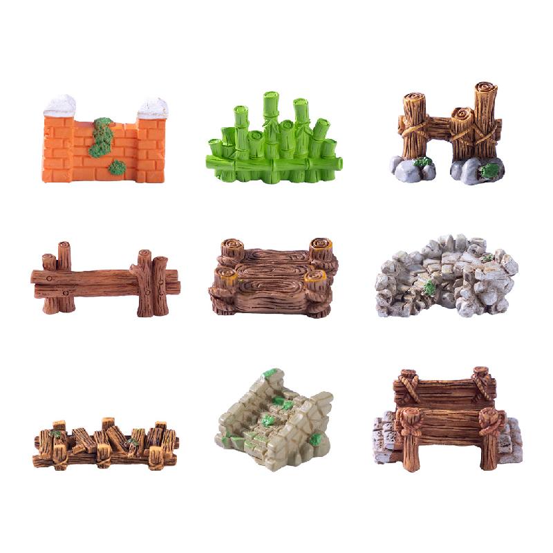 微景观创意木栅栏小桥园艺造景 DIY装饰品配件迷你微缩场景小摆件