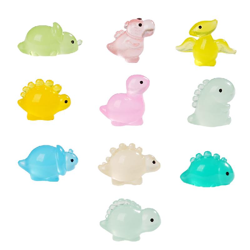 外贸新品创意微景观夜光恐龙动物 DIY装饰配件迷你树脂桌面小摆件