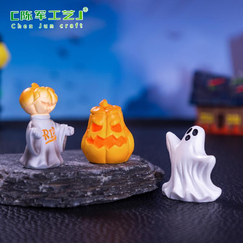 Bí ngô, ma quái và ác quỷ Halloween - phụ kiện trang trí DIY, mô hình mini dễ thương cho lễ hội ma quái (ZC-1410)