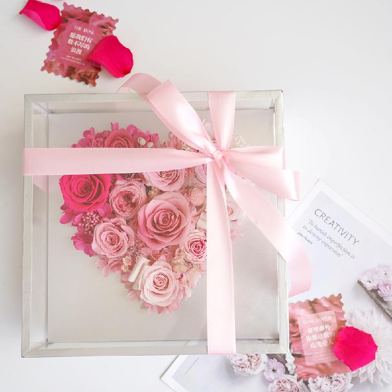 Hoa hồng Floyd vĩnh cửu hộp mica quà sinh nhật Valentine (HK-58)