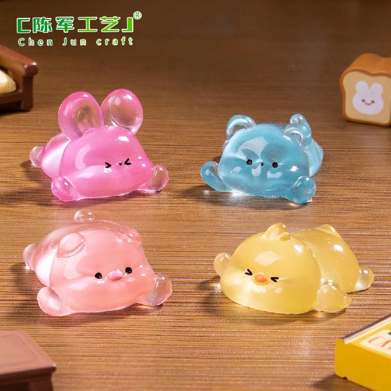 Thú cưng nằm dài – Mô hình động vật dễ thương, trang trí bàn, xe hơi (M-583)