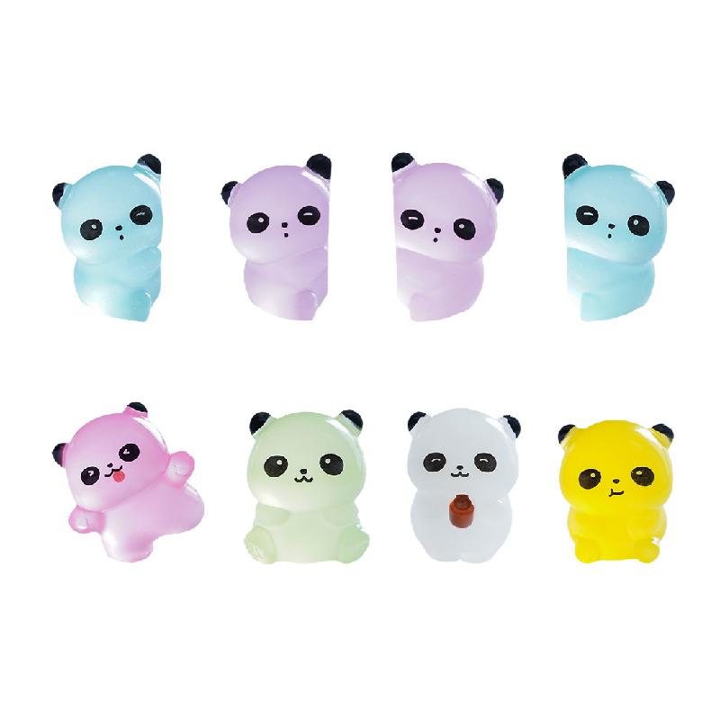 微景观创意可爱夜光熊猫萌粒园艺造景 DIY装饰配件迷你桌面小摆件