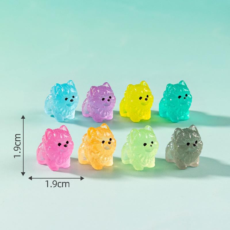 跨境微景观创意夜光简单小狗公仔 DIY装饰品挂配件迷你微缩小摆件