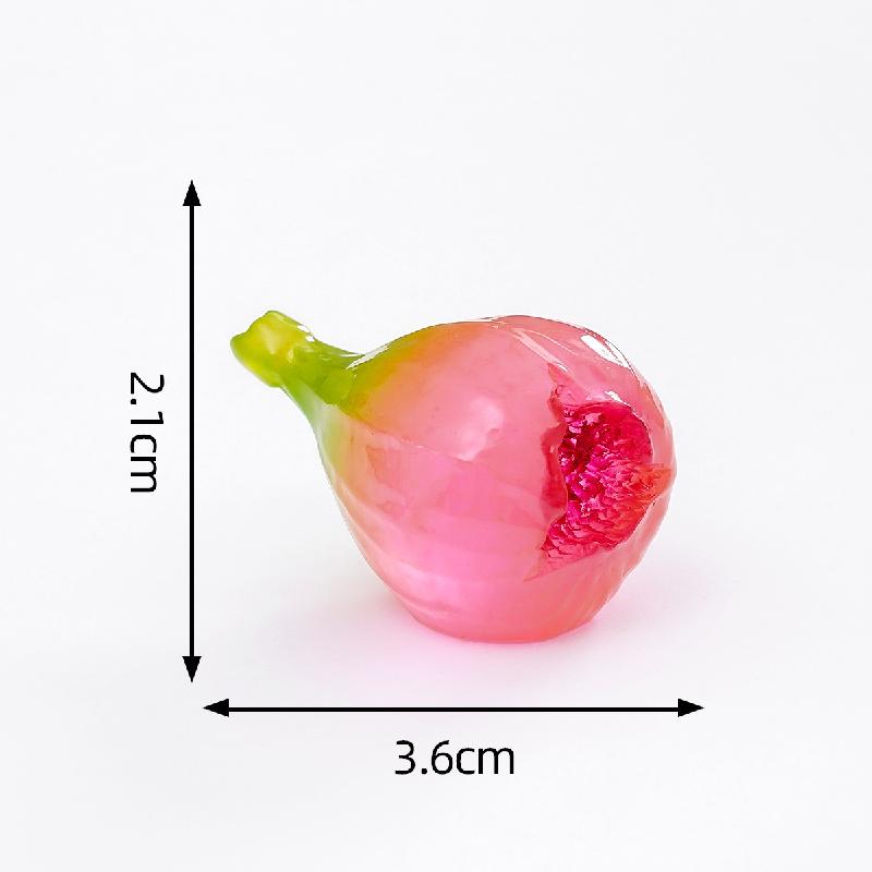 微景观创意夜光半切水果西瓜火龙果萌粒 DIY装饰品配件迷你小摆件