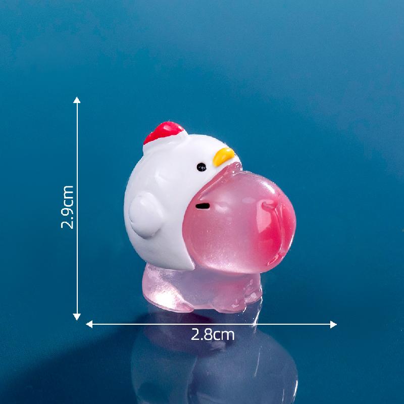 Những con capybara phát sáng mini - phụ kiện trang trí DIY, mô hình thu nhỏ cho bàn làm việc, đồ trang trí thú vị (ZC-1384)