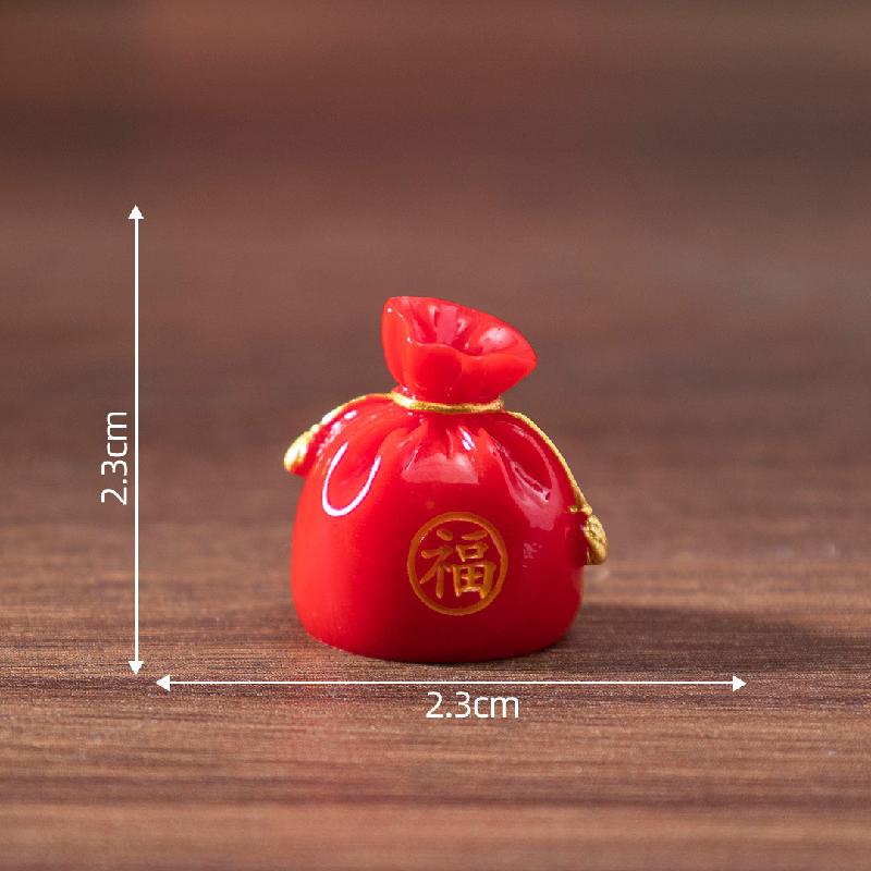 微景观马年新年吉祥福袋小马公仔 DIY装饰品挂配件迷你桌面小摆件