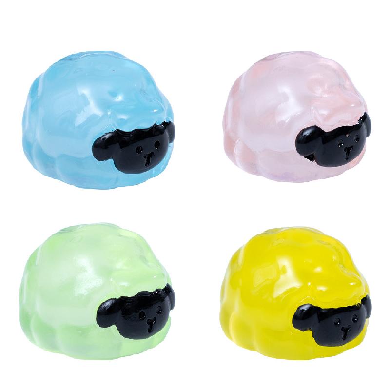 微景观创意夜光黑脸小羊萌粒公仔 DIY装饰配件迷你车载桌面小摆件