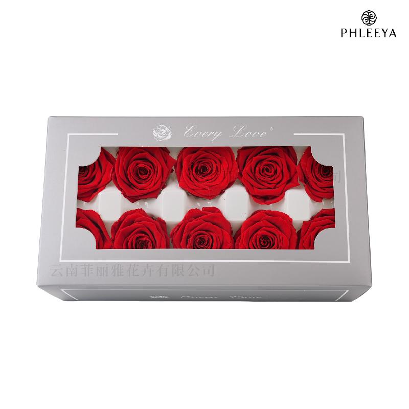Hoa hồng vĩnh cửu 4cm 10 bông DIY hoa khô quà Thất Tịch (HK-18)