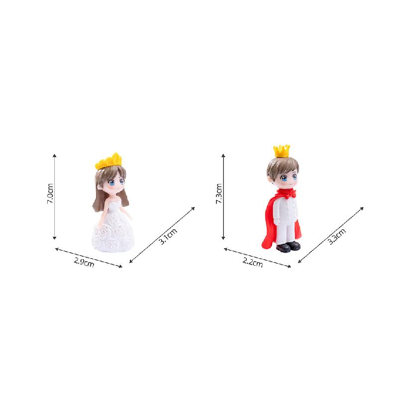 Tiểu cảnh đôi vương tử và công chúa trang trí bánh DIY (ZC-830)