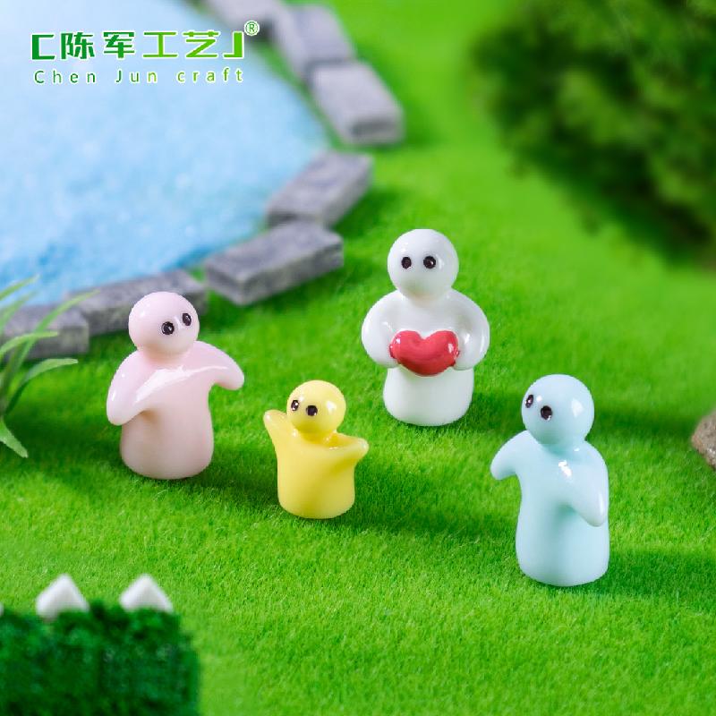 跨境外贸微景观创意互动简约小人公仔 DIY装饰品挂配件迷你小摆件