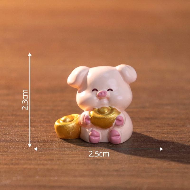 微景观创意十二生肖元宝萌粒公仔 DIY装饰配件迷你车载桌面小摆件