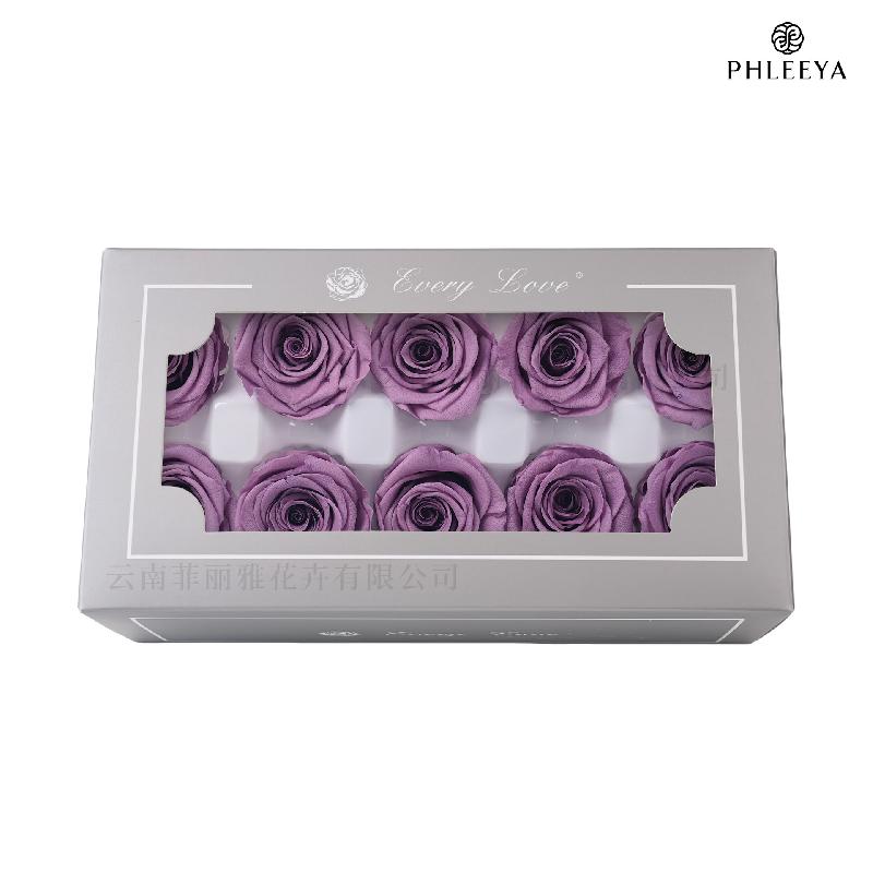 Hoa hồng vĩnh cửu 4cm 10 bông DIY hoa khô quà Thất Tịch (HK-18)