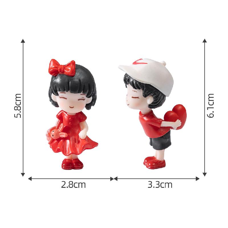 Tiểu cảnh đôi tình nhân thể thao mũ đội dễ thương (ZC-718)