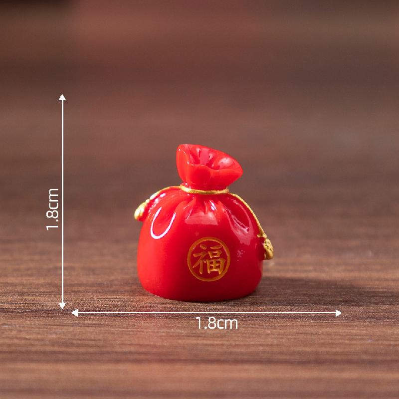 微景观马年新年吉祥福袋小马公仔 DIY装饰品挂配件迷你桌面小摆件