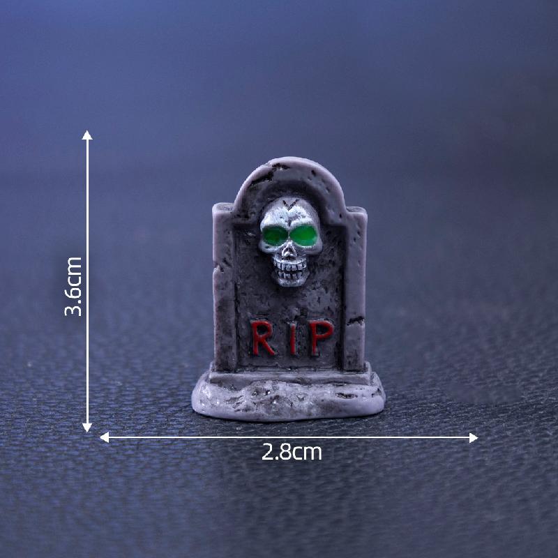 跨境外贸微景观创意骷髅情侣万圣节造景 DIY装饰品配件迷你小摆件