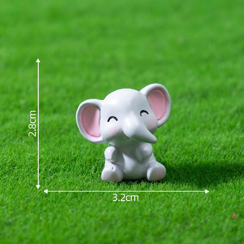 Tiểu cảnh voi đáng yêu, phụ kiện trang trí bàn làm việc (ZC-265)
