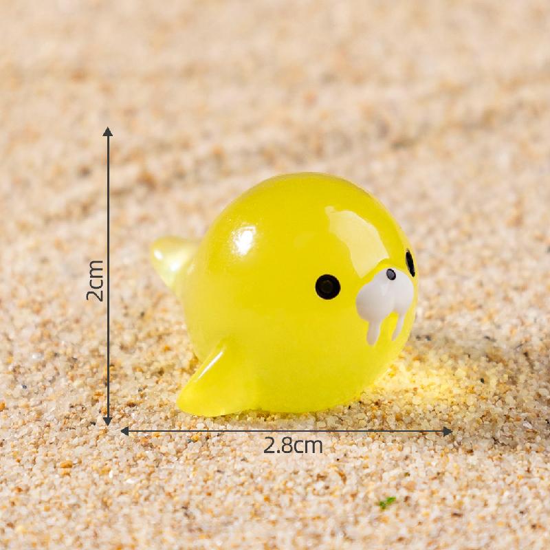 微景观创意夜光鲨鱼海洋动物生态瓶 DIY装饰品配件迷你桌面小摆件