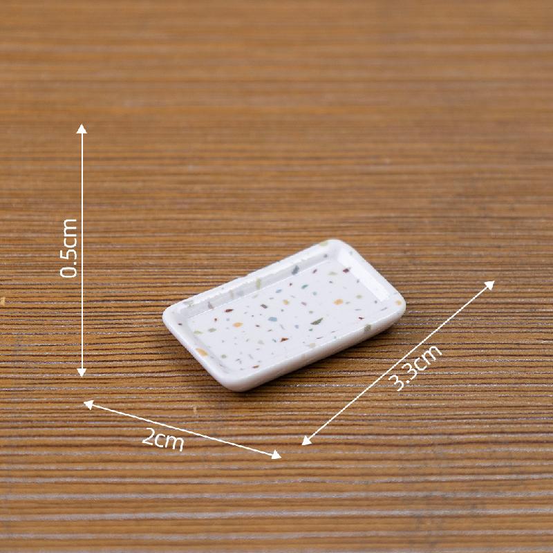Đĩa Hoa Văn Kẻ Ô Mini Nhà Búp Bê DIY (PK-832)
