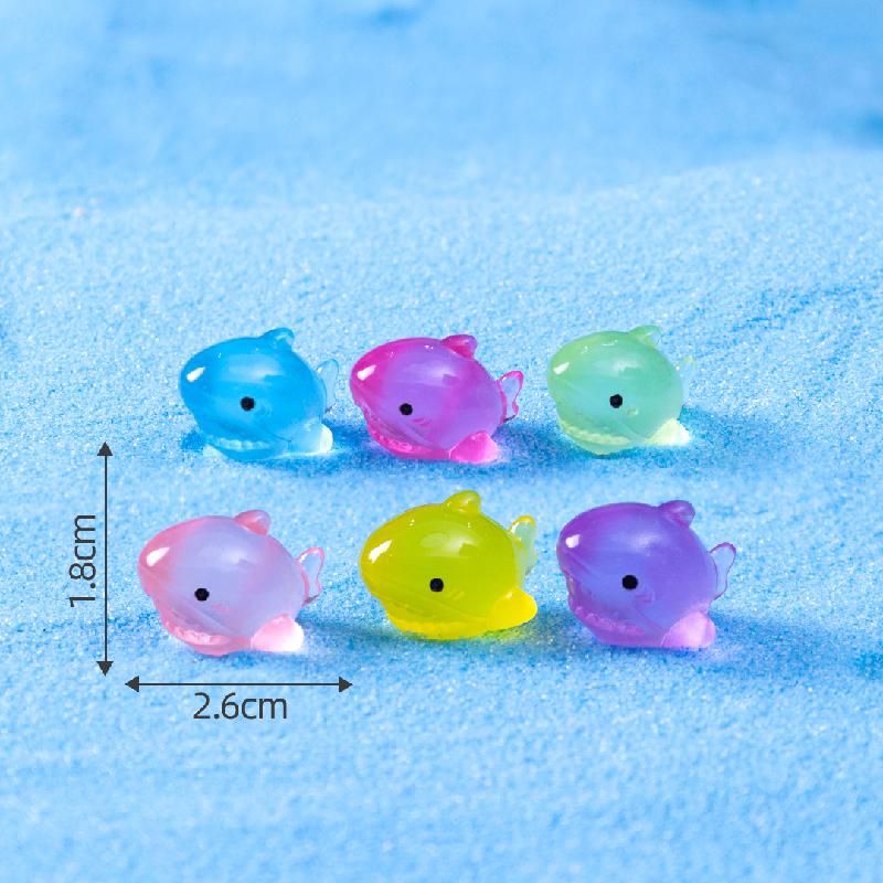 微景观创意夜光海洋动物寄居蟹小海马萌粒 DIY装饰配件迷你小摆件