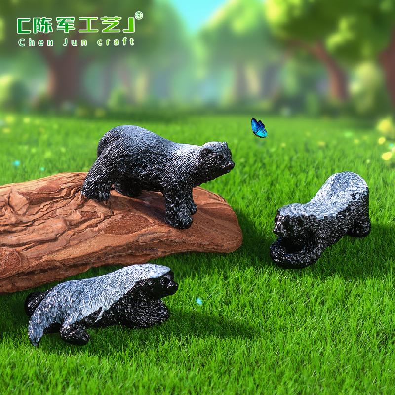 跨境新品微景观创意写实平头哥公仔 DIY装饰品配件迷你树脂小摆件