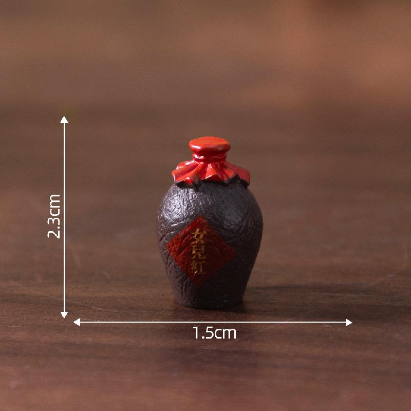 微景观创意仿真桃花酿黄酒酒具娃屋 DIY装饰品配件迷你微缩小摆件