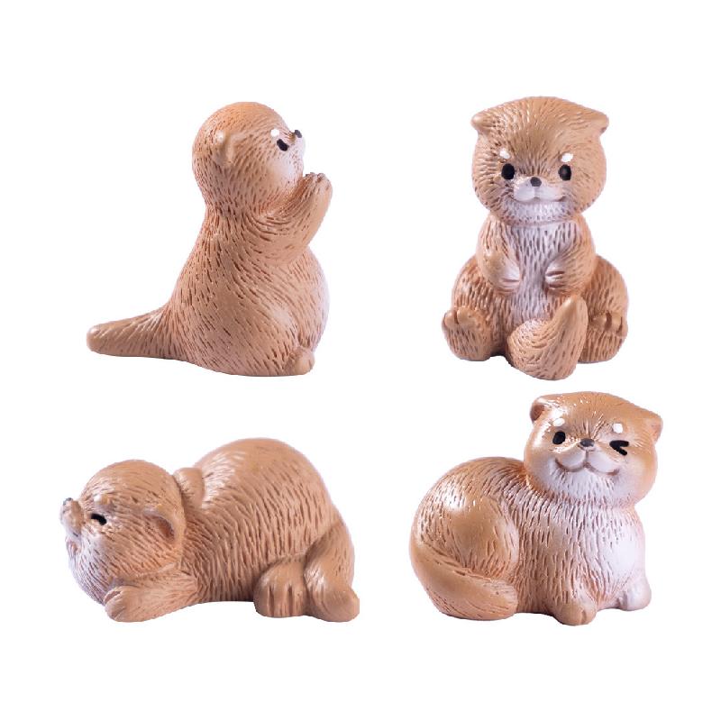 Rái cá dễ thương – Mô hình rái cá mini, trang trí bàn làm việc, xe hơi (M-1377)