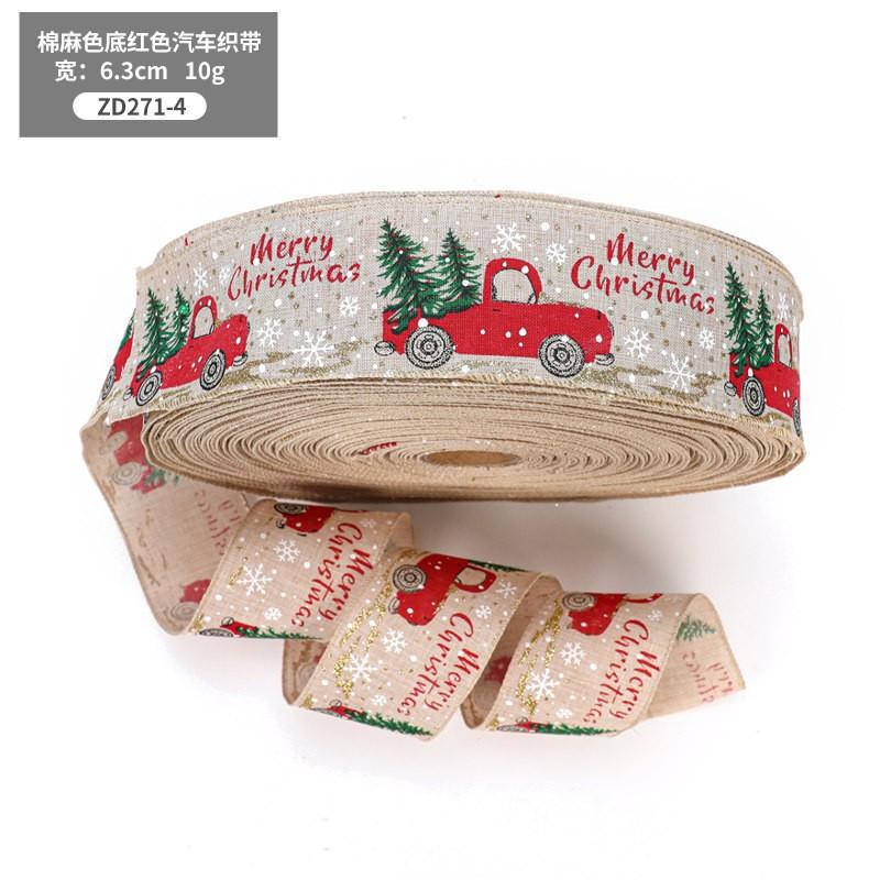 Dây ruy băng Giáng Sinh - dây giả vải thô và satin, lý tưởng cho gói quà và trang trí, có sẵn để bán sỉ. Tạo điểm nhấn đặc biệt cho món quà của bạn.