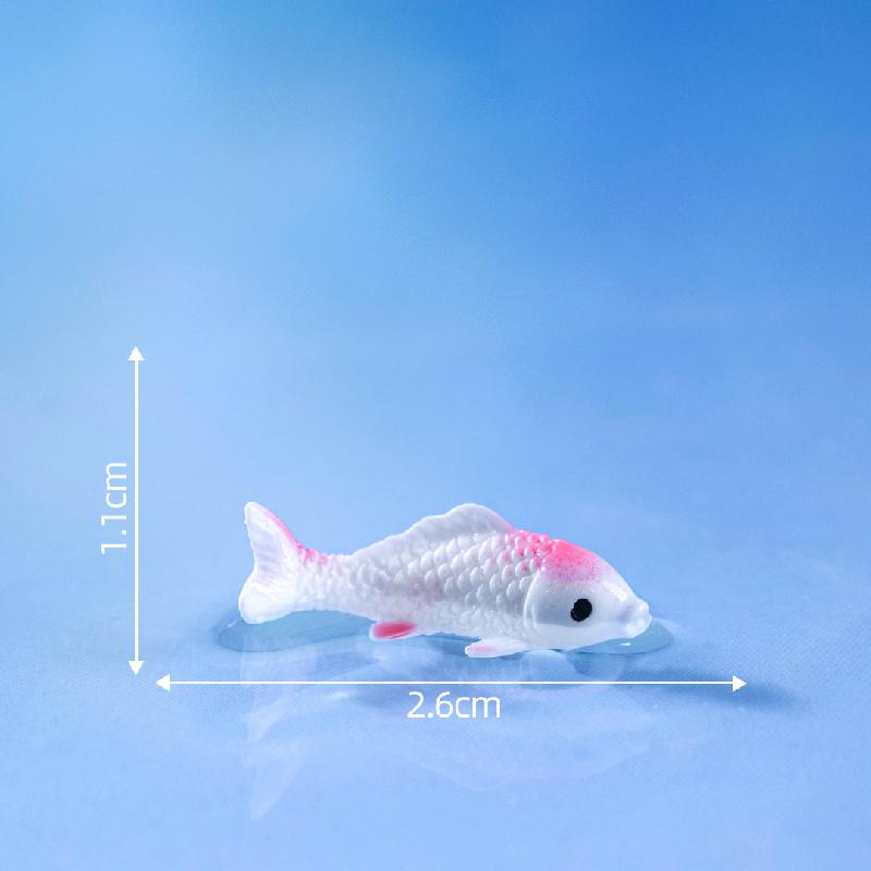 微景观创意写实小锦鲤金鱼萌粒鱼缸造景 DIY装饰品配件迷你小摆件