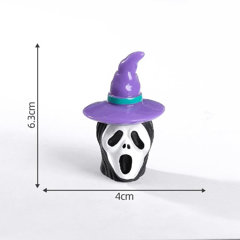 跨境新品微景观创意发光小南瓜骷髅万圣节 DIY装饰品配件迷你小摆