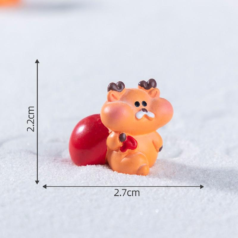 微景观创意圣诞小麋鹿雪地造景 DIY装饰品配件迷你车载桌面小摆件