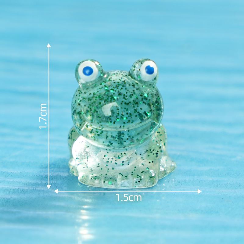 跨境新品微景观创意细闪动物乌龟蝾螈 DIY装饰配件迷你树脂小摆件