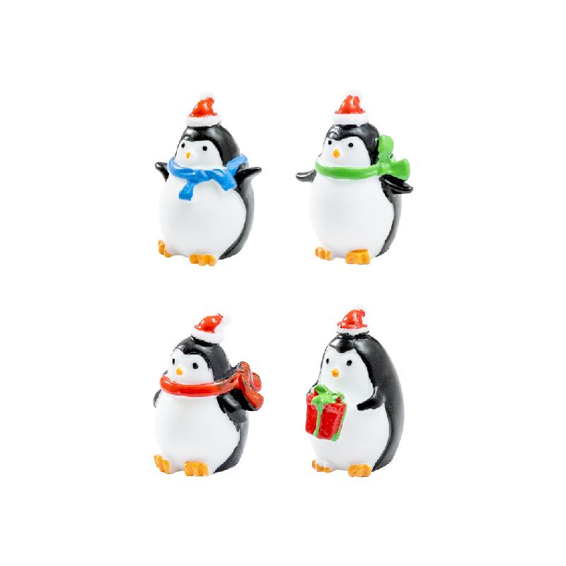 Tiểu cảnh chim cánh cụt Noel, phụ kiện trang trí dễ thương mini (ZC-560)