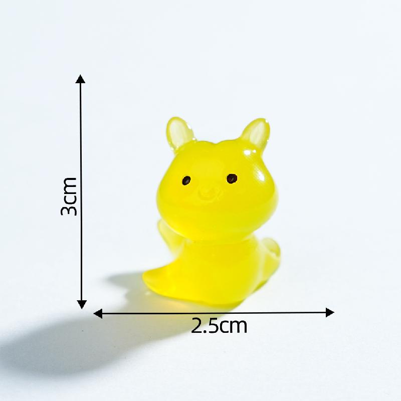 微景观创意夜光萌萌小动物蜗牛海兔 DIY装饰品配件迷你桌面小摆件