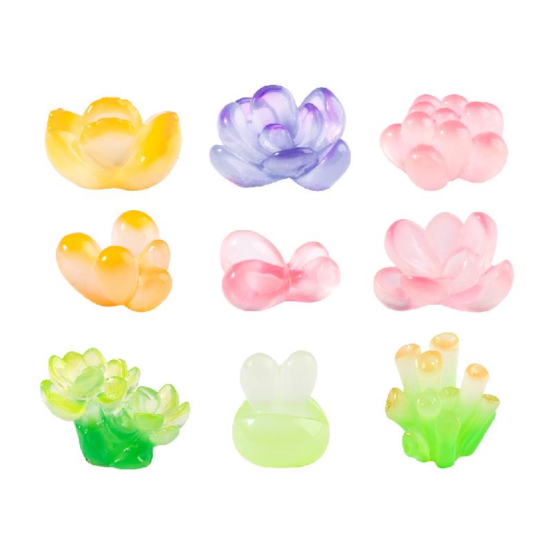 苔藓微景观创意夜光多肉盆栽花瓶植物造景 DIY装饰配件迷你小摆件