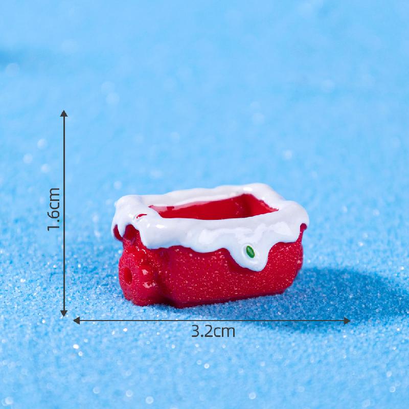 跨境新品微景观创意雪人麋鹿圣诞节 DIY装饰品配件迷你树脂小摆件