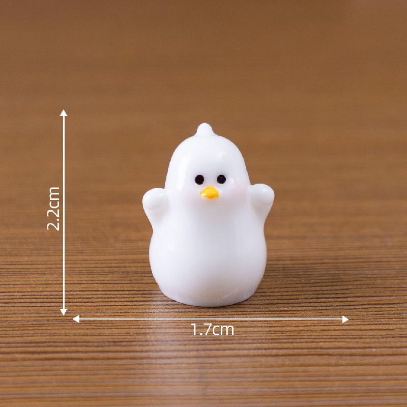 微景观创意可爱搞怪小白鸭公仔娃屋DIY装饰品配件迷你车载小摆件