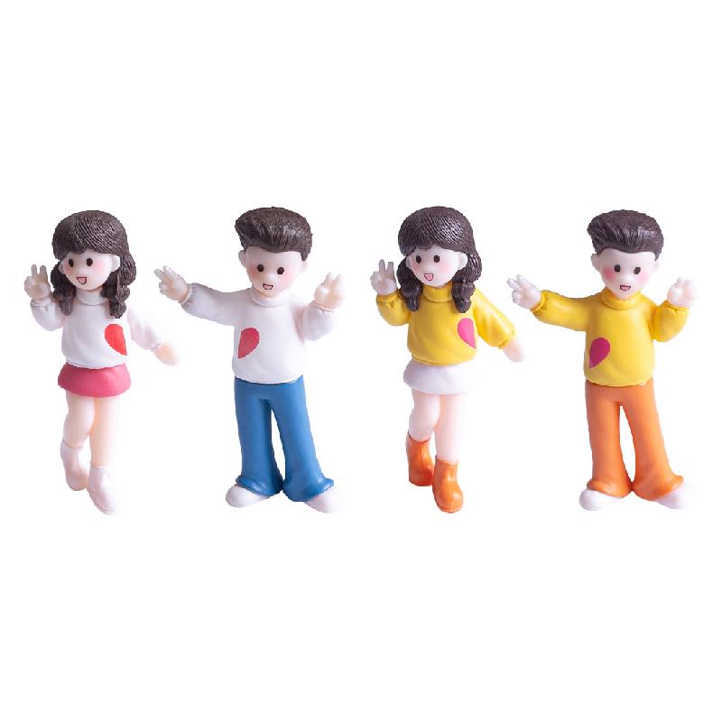 微景观创意可爱拍照情侣公仔手工 DIY装饰配件迷你车载桌面小摆件